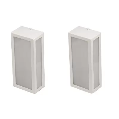Kit 2 Arandela Stuttgart Retangular Branco Germany Bivolt