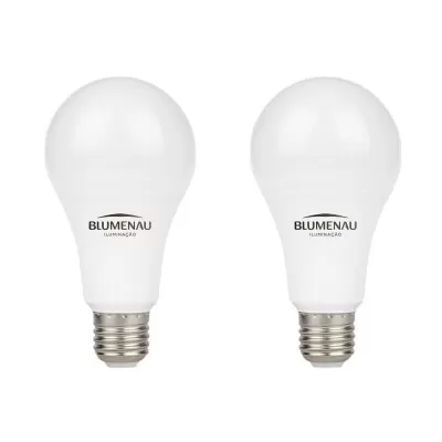 Kit 2 Lâmpada Led A60 12W 3000K E27 Blumenau Bivolt Novo