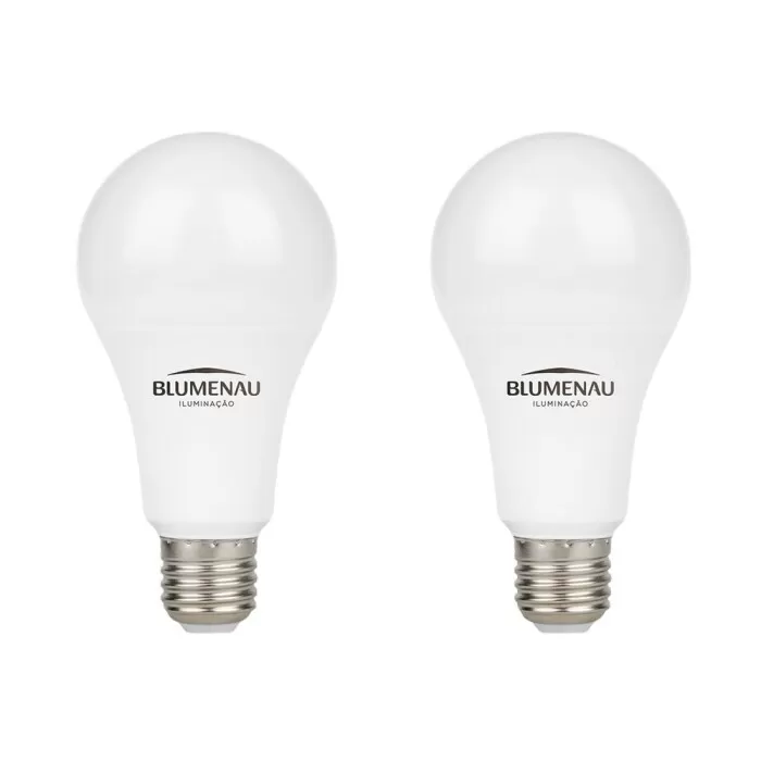 Kit 2 Lâmpada Led A60 12W 3000K E27 Blumenau Bivolt Novo