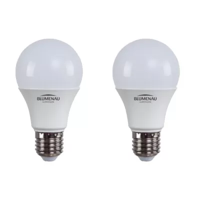 Kit 2 Lâmpada Led A60 9W 6500K E27 Blumenau Novo