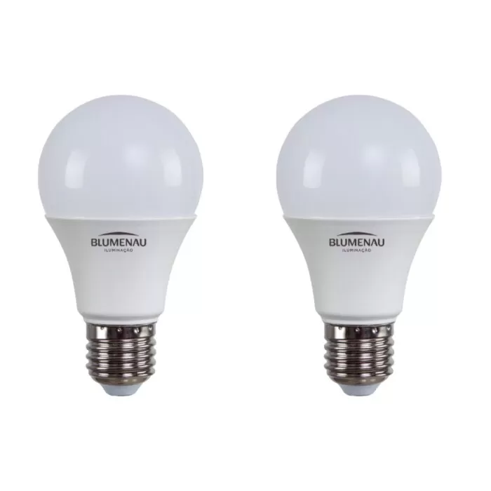 Kit 2 Lâmpada Led A60 9W 6500K E27 Blumenau Novo