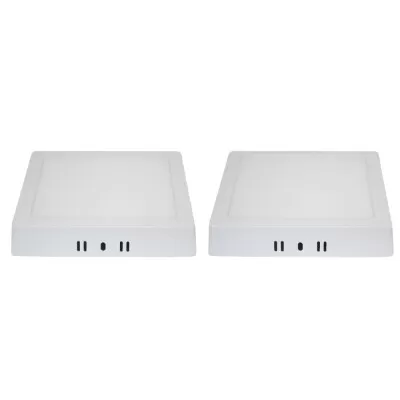 Kit 2 Painel De Led Quadrado Sobrepor 12W 3000K Blumenau