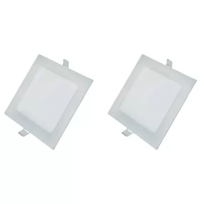 Kit 2 Painel Slim Ecoled Quadrado Embutir 24W 4000K Autovolt
