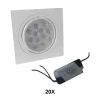 Kit 20 Spot Embutir Quadrado 12W 6500K 12 Led Splq12W Novo Kit 20 Spot Embutir Quadrado 12W 6500K 12 Led Splq12W Novo