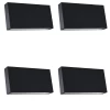 Kit 4 Arandela Mince Preto Led Bivolt Germany 8W 6.500K