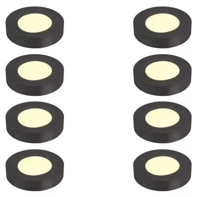 Kit 8 Luminária Cabinet Redonda 2W 3000K Bivolt Blumenau