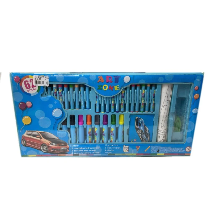 Kit De Canetinhas Coloridas Com 62 Peças Art Zone