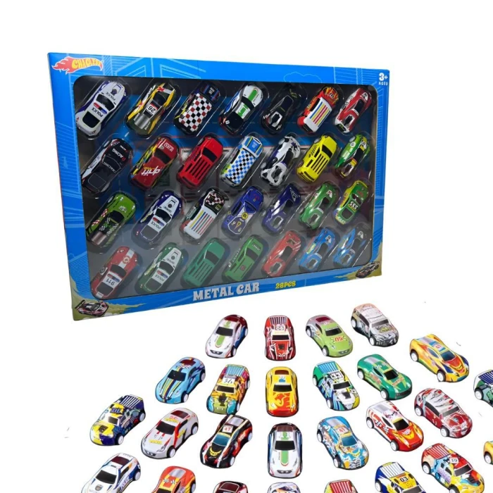 Kit De Carrinhos Infantil Chaoless 28 Peças Coloridas