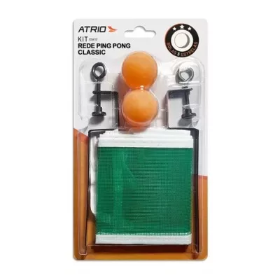 Kit De Rede Ping Pong Simples Com Bola Es410 Atrio