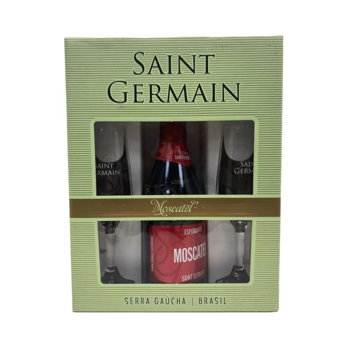Kit Espumante Moscatel Saint Germain 660Ml+2 Taças