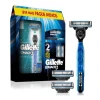Kit Gillette Mach 3 Com 2 Refil Extra Para Barbear Masculino