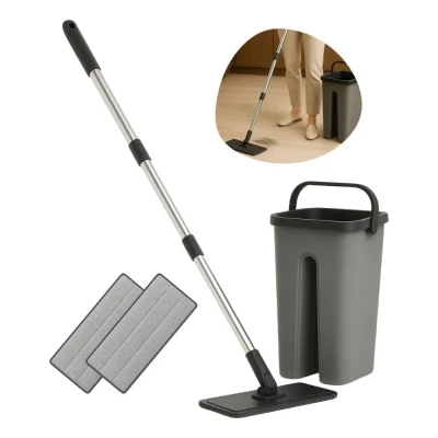 Kit Mop Retangular Plano Com 1 Refil E Balde Ca15202 Casita