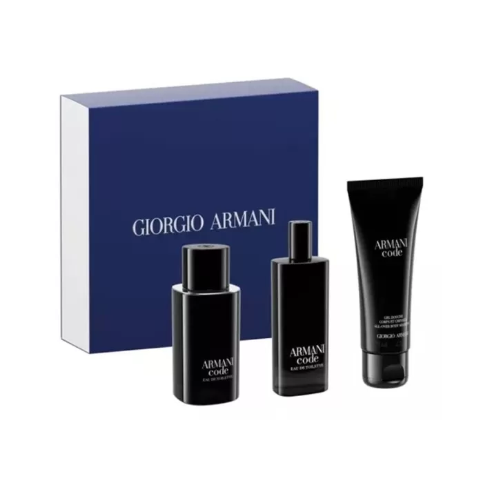 Kit Perfume Armani Code 75Ml + Mini 15 Ml + Creme