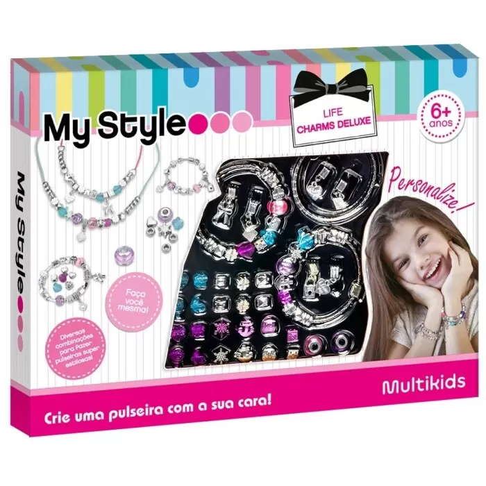 Kit Pulseiras My Style Life Charms Deluxe Br1276 Novo Kit Pulseiras My Style Life Charms Deluxe Br1276 Novo