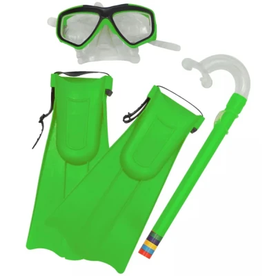 Kit Snorkel Com Máscara E Nadadeiras Para Mergulho Bel