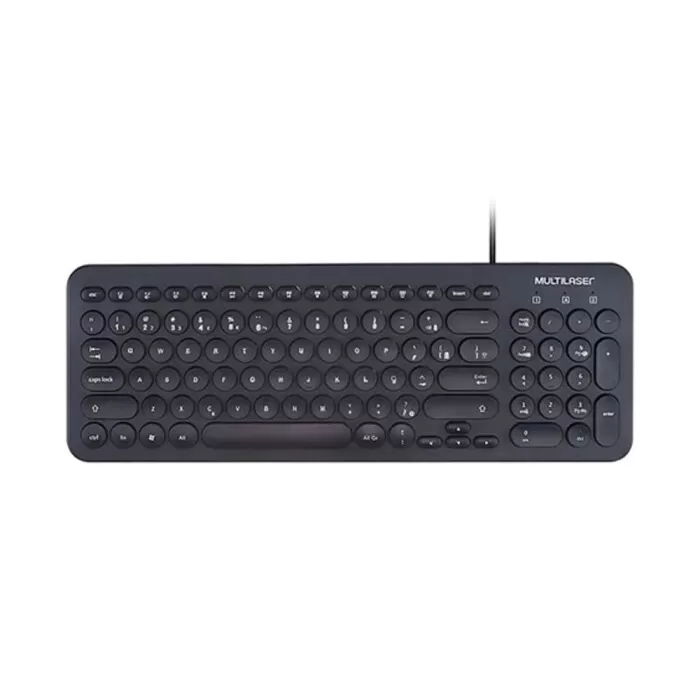 Kit Teclado Com Fio Tm500 Teclas Redondas Preto Tc234 Novo