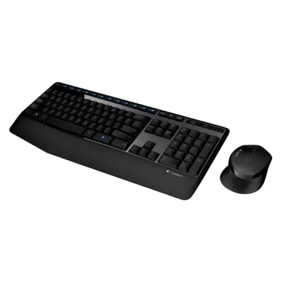 Kit Teclado E Mouse Sem Fio Preto Mk345 Logitech Novo