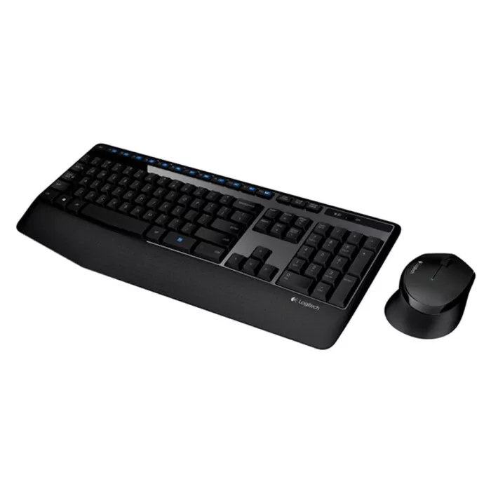 Kit Teclado E Mouse Sem Fio Preto Mk345 Logitech Novo