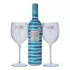 Kit Vinho Rose Piscine + Taças Plástico Novo