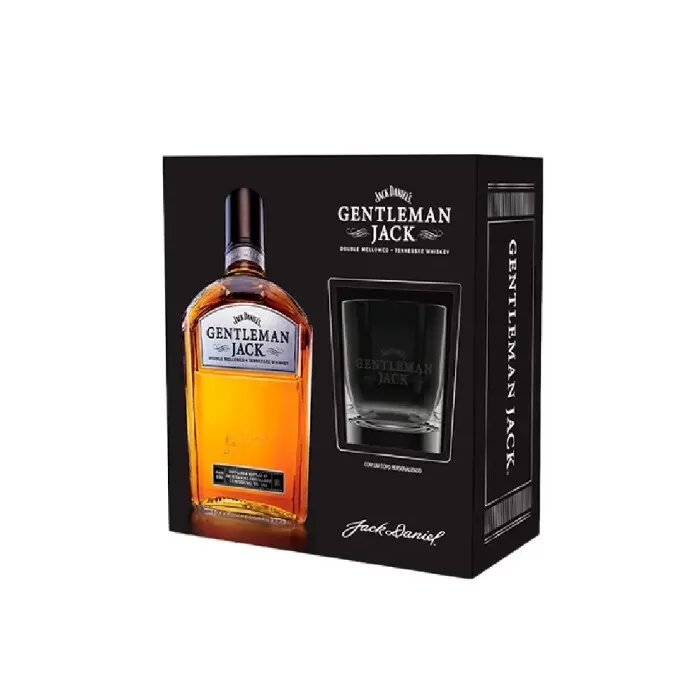 Kit Whisky Jack Daniels Gentleman Tennesse 1 Litro + Copo