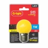 Lampada Bolinha Color Led, Amarelo, 1 W, 220V E27 Novo