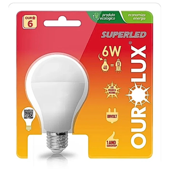 Lâmpada Ourolux Ouro 6W Biv 6400K Lâmpada Ourolux Ouro 6W Biv 6400K