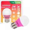 Lâmpada Super Led 3W Luz Rosa Colors Bivolt Ourolux E27 Lâmpada Super Led 3W Luz Rosa Colors Bivolt Ourolux E27
