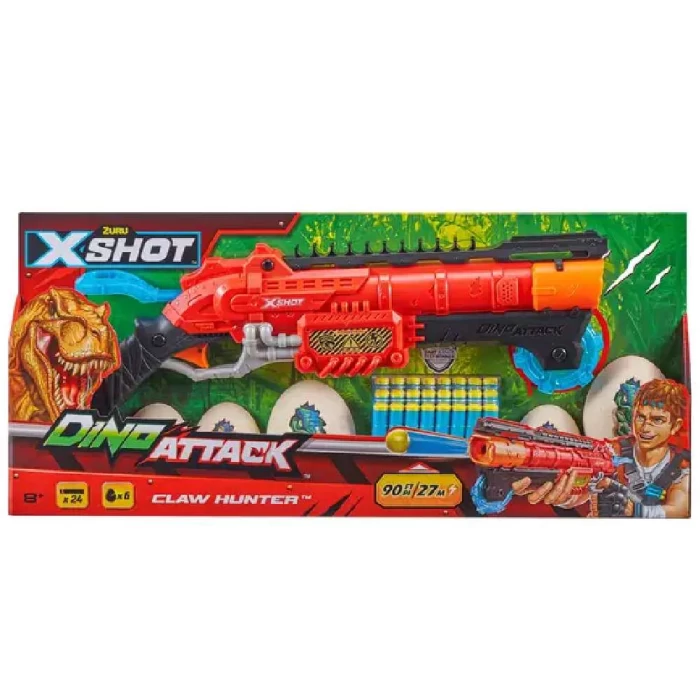 Lançador de Dardos Dino Attack Claw Hunter X-Shot 24 Dardos Lançador de Dardos Dino Attack Claw Hunter X-Shot 24 Dardos