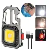Lanterna Magnetica Tatica Recarregavel Chaveiro Led Usb 2w