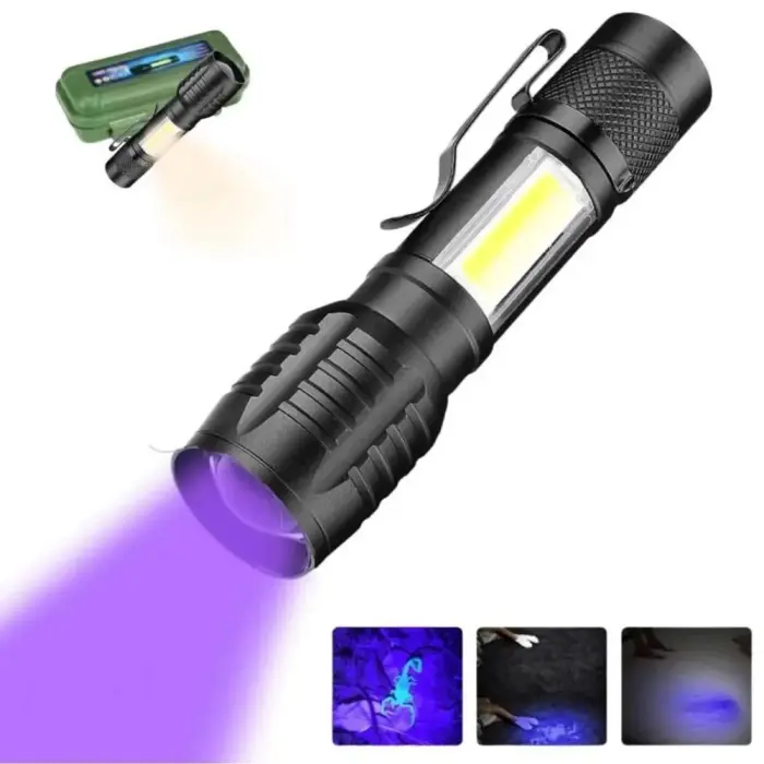 Lanterna Uv Luz Negra Recarregavel Lelong Le-8303