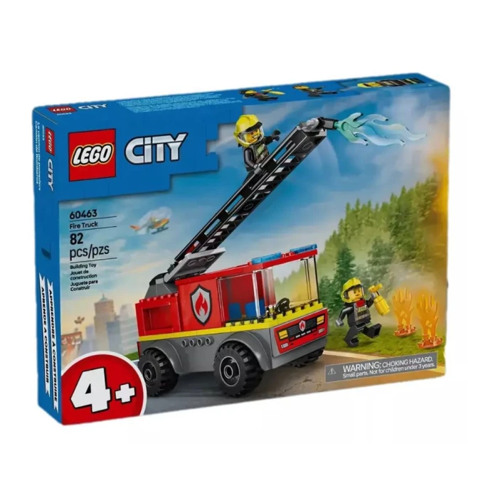 Lego City: Caminhão Dos Bombeiros Com Escada 82 Pçs 60463