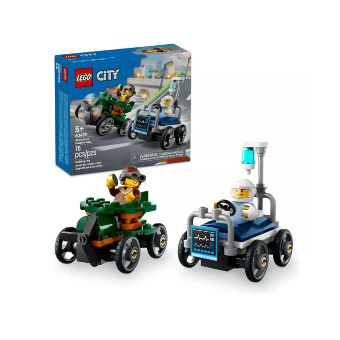 Lego City: Carro De Avião Vs Cama De Hospital 70 Peças 60459