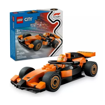 Lego City: Piloto Com Carro Formula 1 McLaren 86 Peças