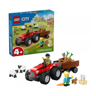Lego City: Trator Vermelho Na Fazenda Com Ovelhas 60461