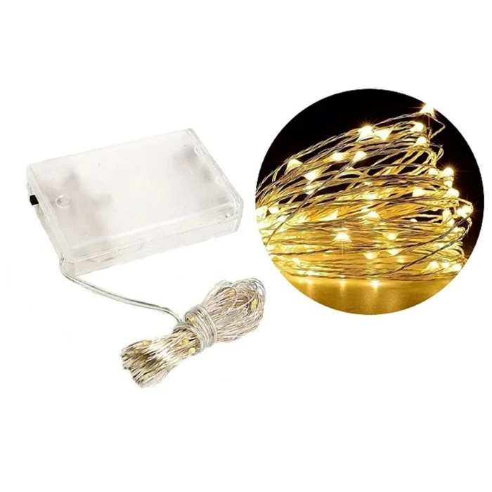 Luminária Luz De Fada Para Natal 30 Led 3 Metros Pilha