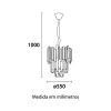 Lustre de Cristal Midas 55 Preto 550mm Bivolt Blumenau