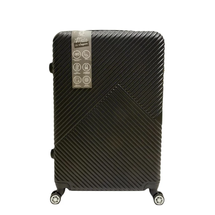 Mala De Viagem Com Rodas 23KG Abs Cor Preta CB3840 Moment