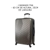 Mala De Viagem Com Rodas Em Abs Cor Champagne Lamour Média
