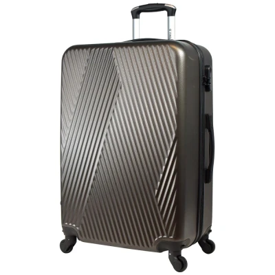 Mala De Viagem Com Rodas Em Abs Cor Champagne Lamour Média