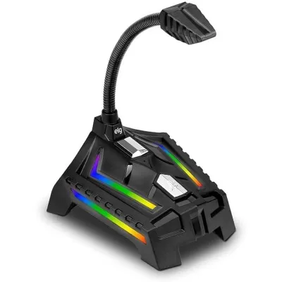 Microfone Gamer USB Ogon Com RGB Hgon ELG Cor Preto