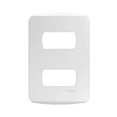Miluz Placa P/2 Modulo Com Suporte Branca Schneider Novo