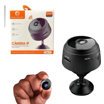 Mini Câmera IP Wifi Recarregável Sem Fio CM-01 Para Segurança
