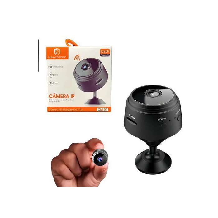 Mini Câmera IP Wifi Recarregável Sem Fio CM-01 Para Segurança