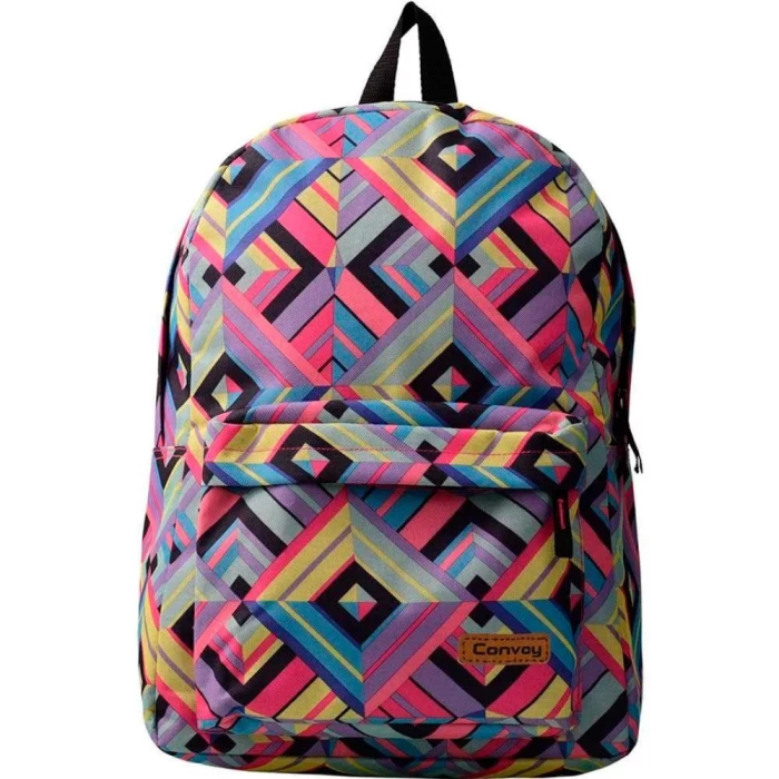 Mochila Casual Estampa Losangos Convoy Novo Mochila Casual Estampa Losangos Convoy Novo