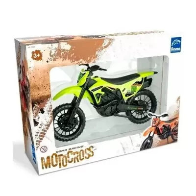 Motocross De Brinquedo Roma Racing Verde Novo