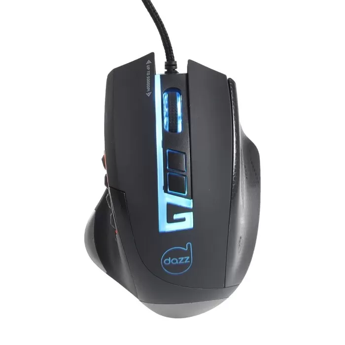 Mouse Gamer Moba Pro 5000Dpi Rgb Usb Dazz Novo