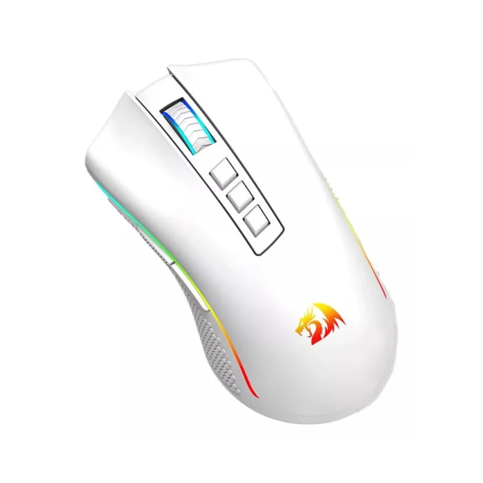Mouse Gamer Redragon Cobra Pro Sem Fio + Usb Branco Rgb