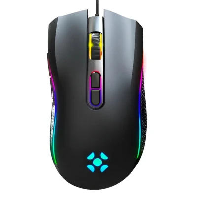 Mouse Gamer Rgb Black Hawk Fortrek Novo