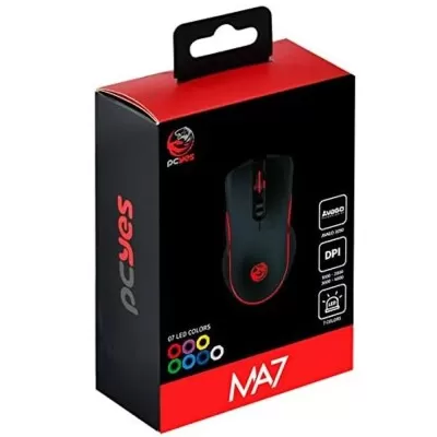 Mouse Gamer Usb Ma7 Rgb 4000 Dpi Pcyes Novo