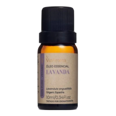 Óleo Essencial 10ml Lavanda Natural Via Aroma Aromaterapia